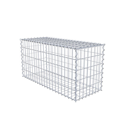 Gabione 100 cm x 50 cm x 40 cm (L x H x T), Maschenweite 5 cm x 10 cm, Spirale