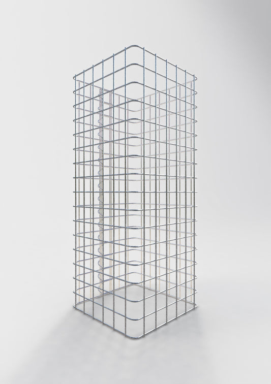 Schanskorfzuil, hoekig 32 cm x 32 cm, 80 cm hoog, MW 5 cm x 5 cm