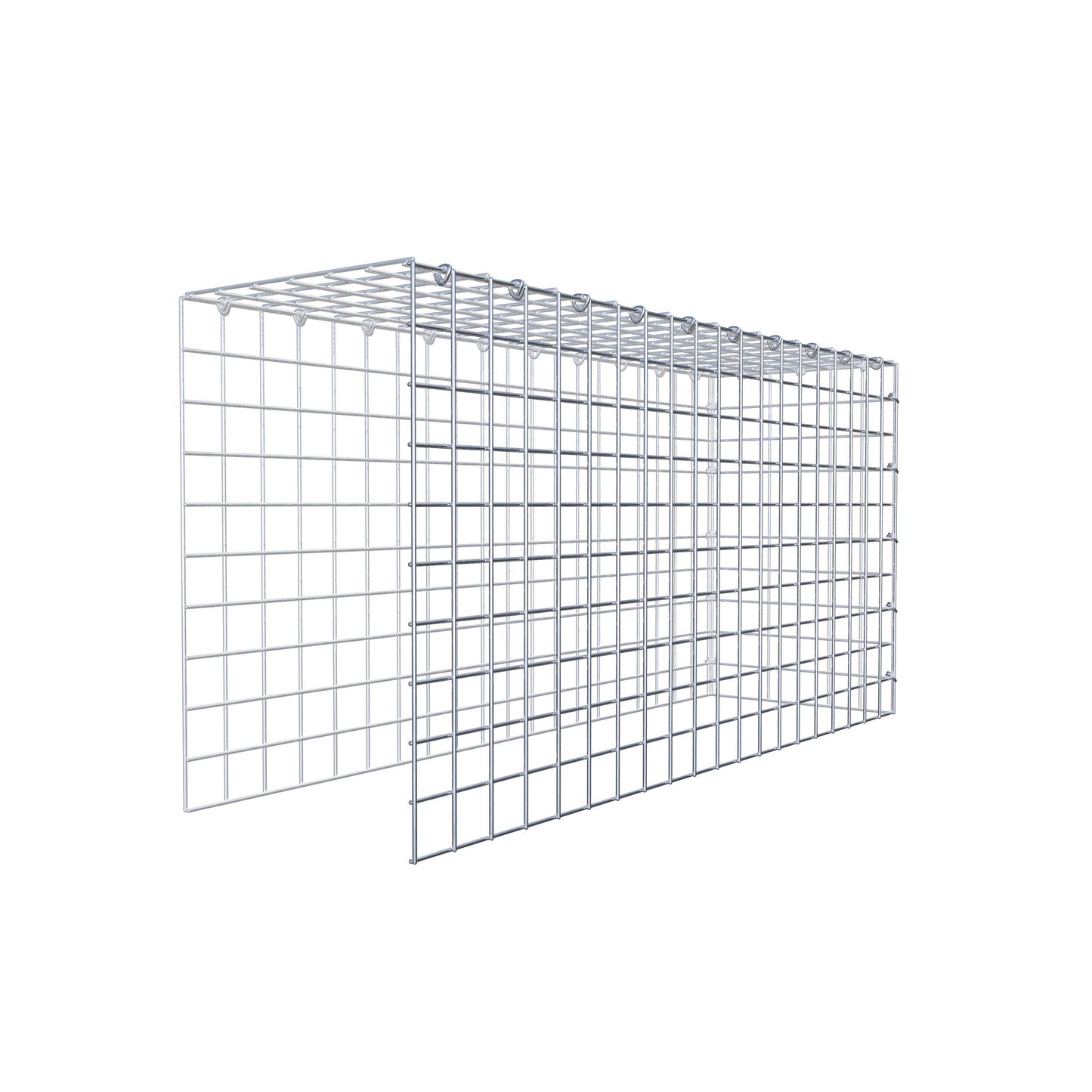 Type 4 oplegkorf 100 cm x 50 cm x 30 cm (L x H x D), maaswijdte 5 cm x 5 cm, C-ring
