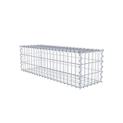 Gabião 100 cm x 30 cm x 30 cm (C x A x P), malhagem 5 cm x 10 cm, espiral