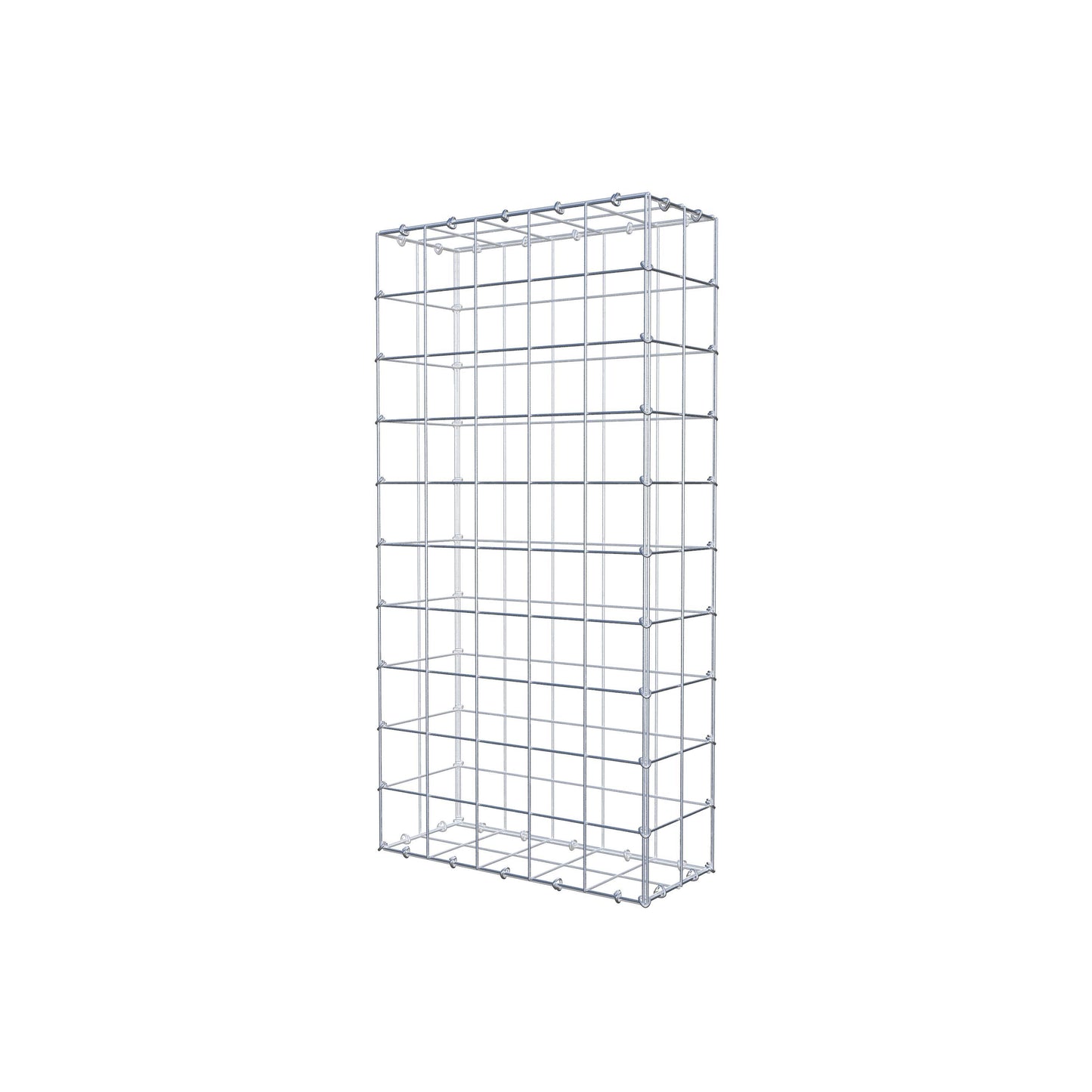 Gabion 100 cm x 20 cm x 50 cm (L x H x P), maille 10 cm x 10 cm, anneau en C