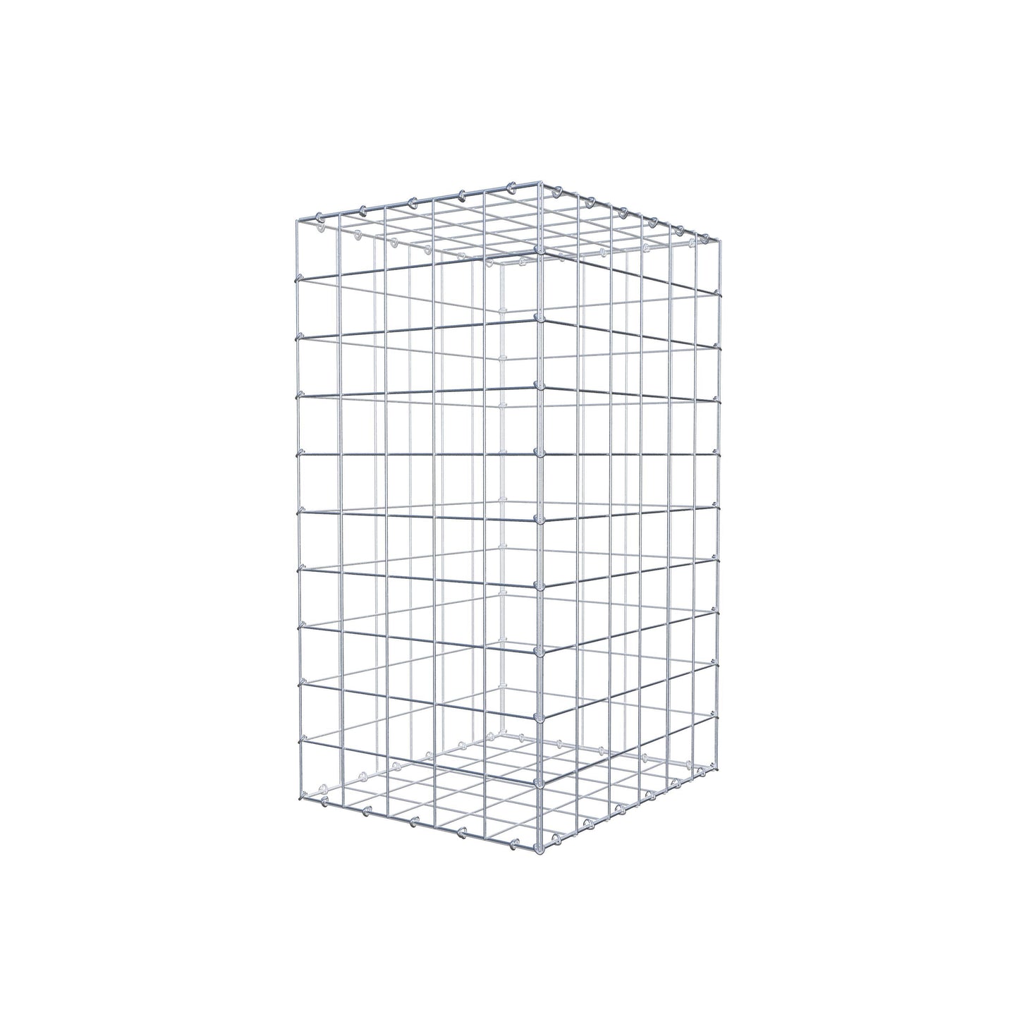Gabbione 100 cm x 60 cm x 50 cm (L x H x P), maglia 10 cm x 10 cm, anello a C