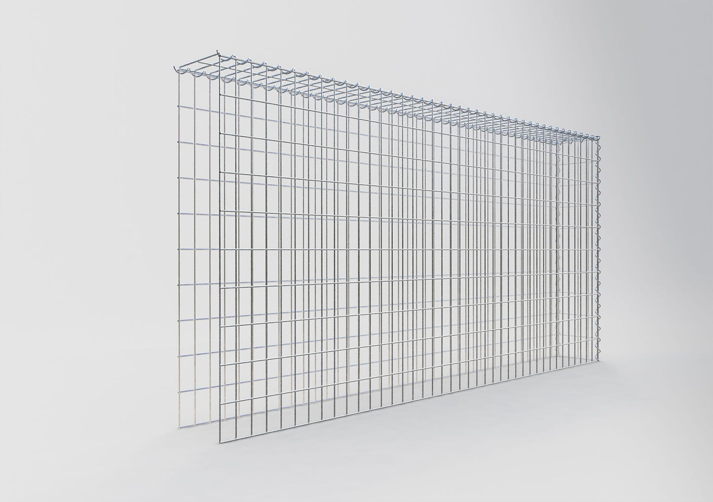 Opvokset gabion type 4 200 cm x 100 cm x 20 cm (L x H x D), maskestørrelse 5 cm x 10 cm, spiral