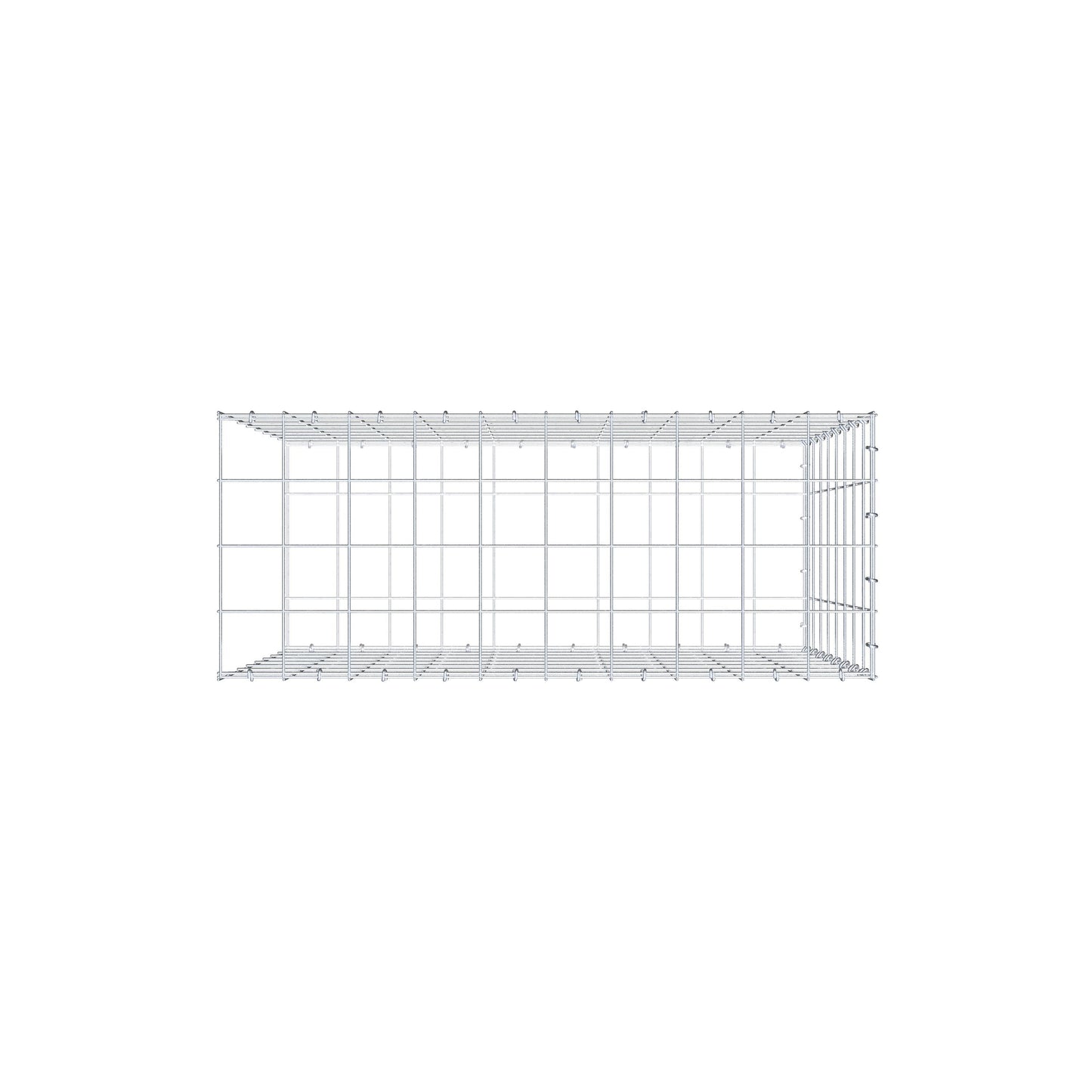 Gabião Tipo 2 100 cm x 80 cm x 40 cm (C x A x P), malhagem 10 cm x 10 cm, anel C