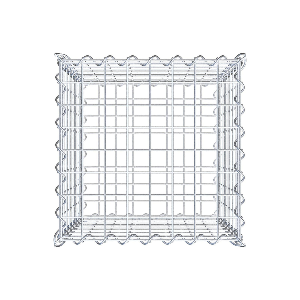 Gabione 40 cm x 40 cm x 40 cm (L x H x T), Maschenweite 5 cm x 5 cm, Spirale