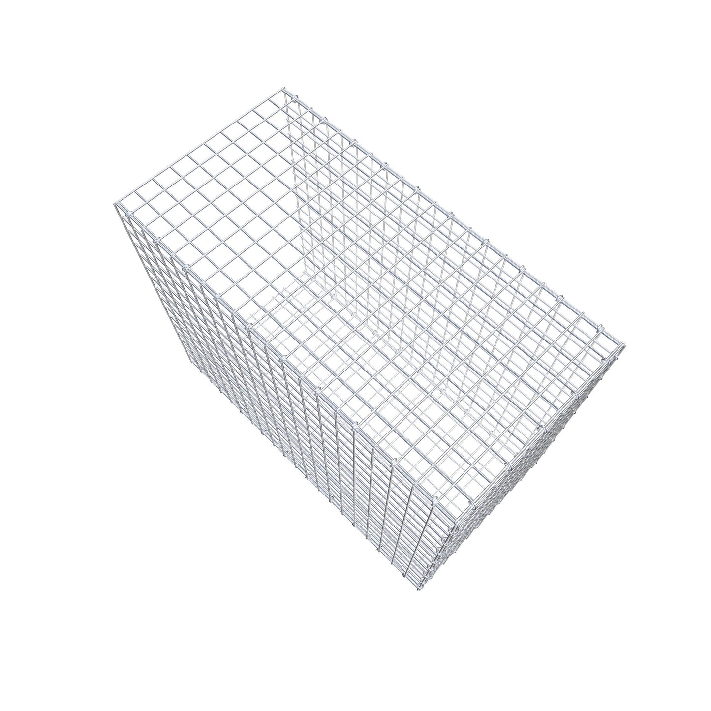 Monteret gabion type 2 100 cm x 80 cm x 50 cm (L x H x D), maskestørrelse 5 cm x 5 cm, C-ring