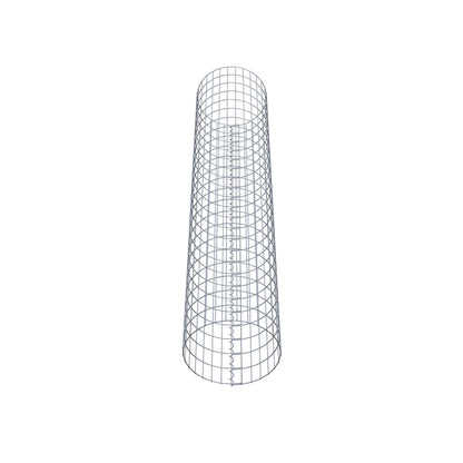 Colonna gabbionata rotonda 47 cm di diametro, 230 cm di altezza, maglia 5 cm x 10 cm