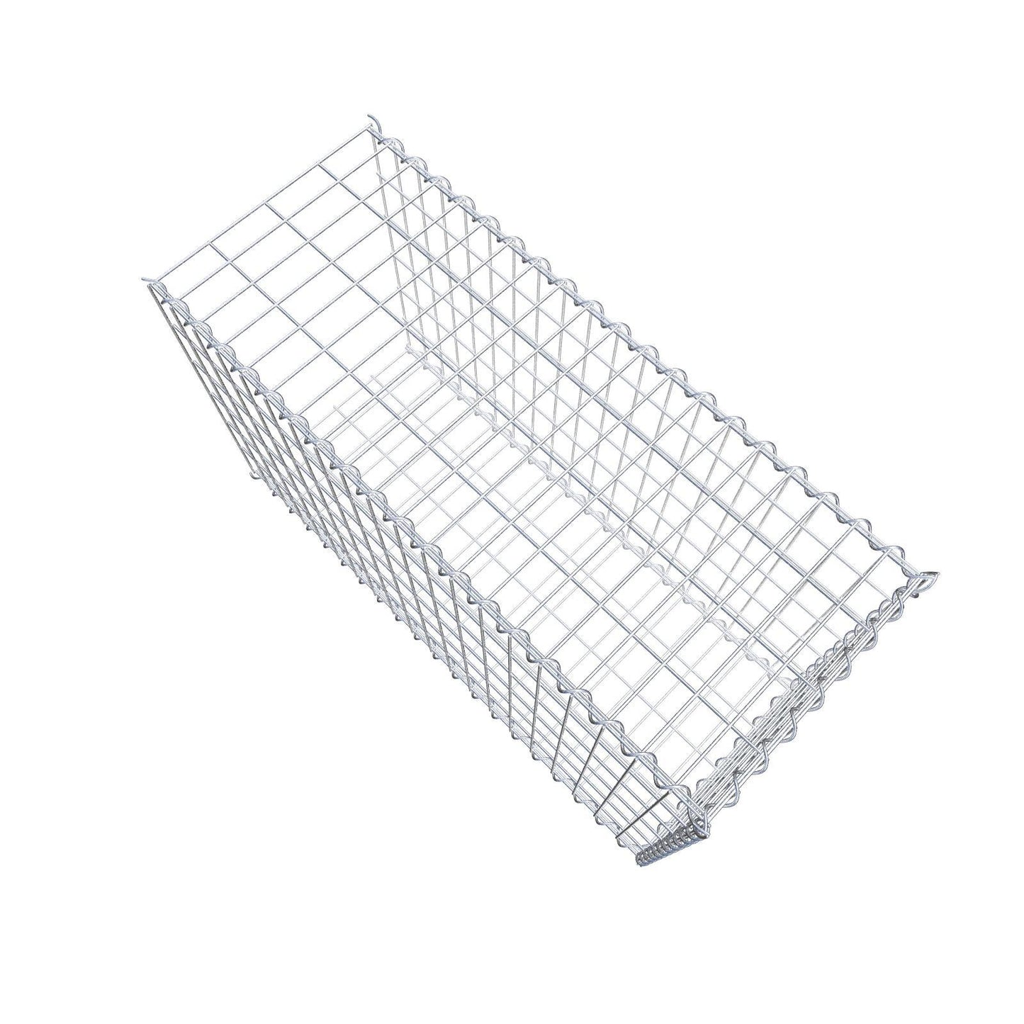 Gabion rapporté type 2 100 cm x 60 cm x 40 cm (L x H x P), mailles 5 cm x 10 cm, spirale