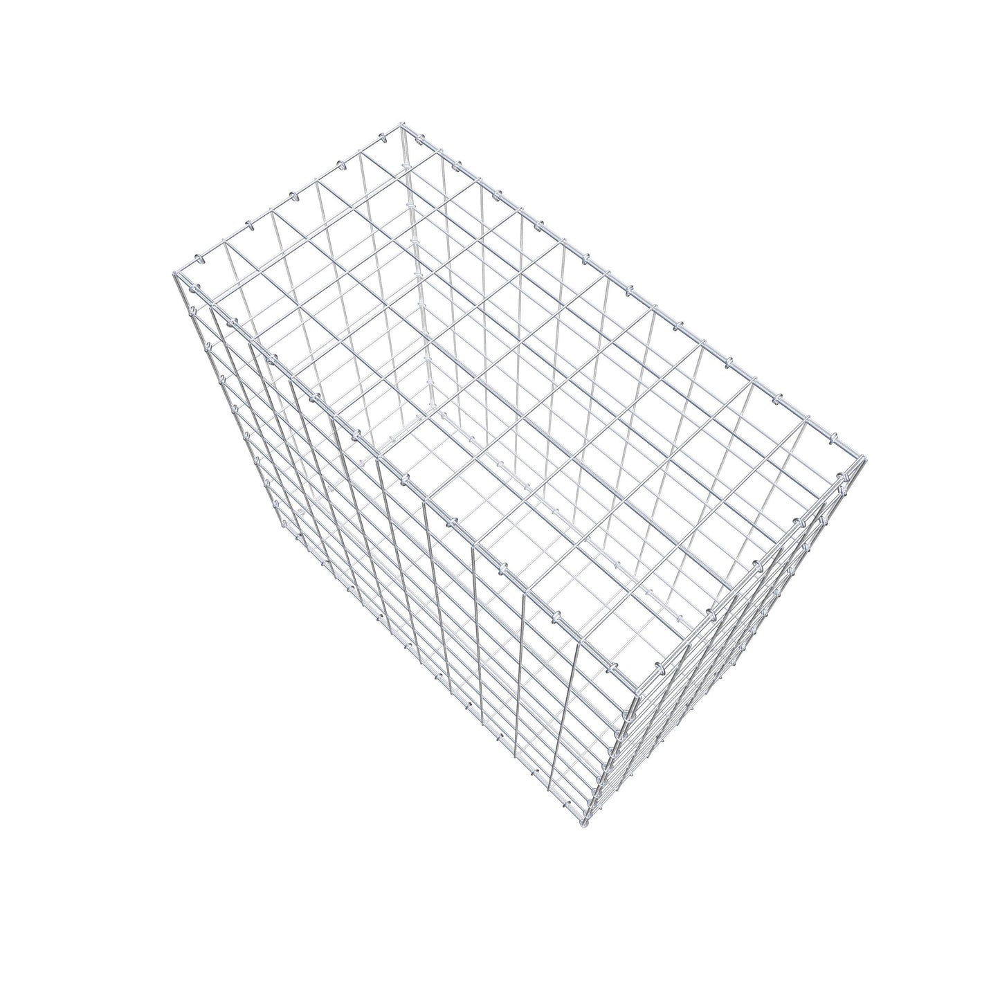 Gabião 100 cm x 90 cm x 50 cm (C x A x P), malhagem 10 cm x 10 cm, anel C