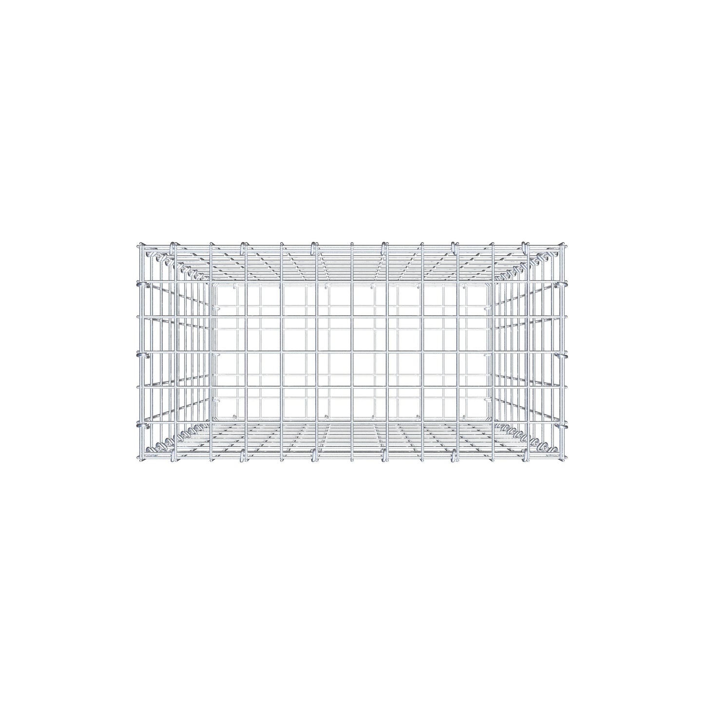 Gabion 100 cm x 60 cm x 30 cm (L x H x D), mesh size 5 cm x 10 cm, C-ring