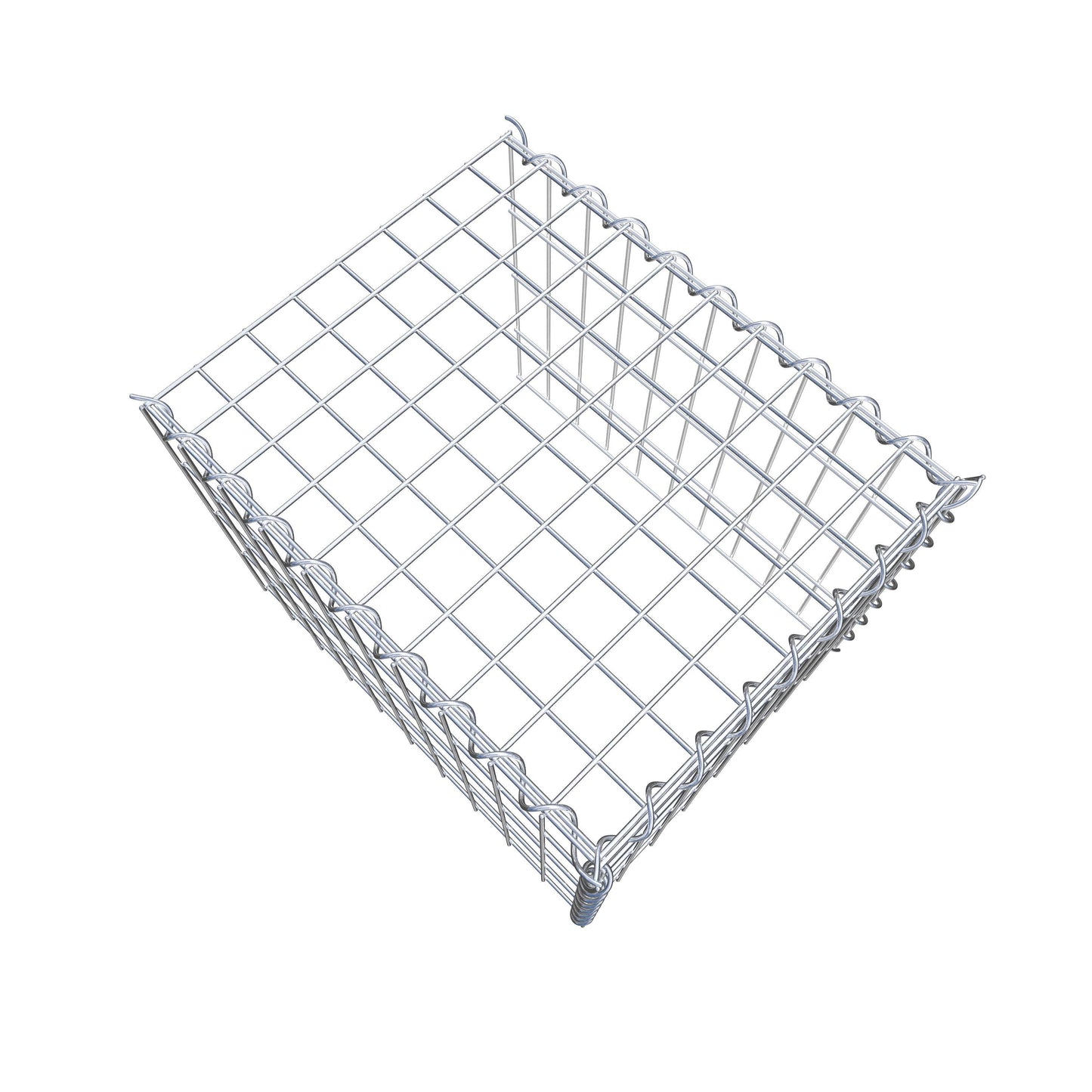 Gabbione aggiuntivo tipo 4 50 cm x 40 cm x 40 cm (L x H x P), dimensione maglia 5 cm x 10 cm, a spirale
