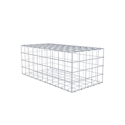 Gabbione 100 cm x 40 cm x 50 cm (L x H x P), maglia 10 x 10 cm, anello a spirale
