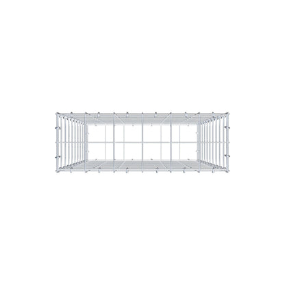 Gabbione 100 cm x 60 cm x 20 cm (L x H x P), maglia 10 cm x 10 cm, anello a C