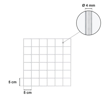 Gabion 100 cm x 40 cm x 50 cm (L x H x D), maskestørrelse 5 cm x 5 cm, spiral