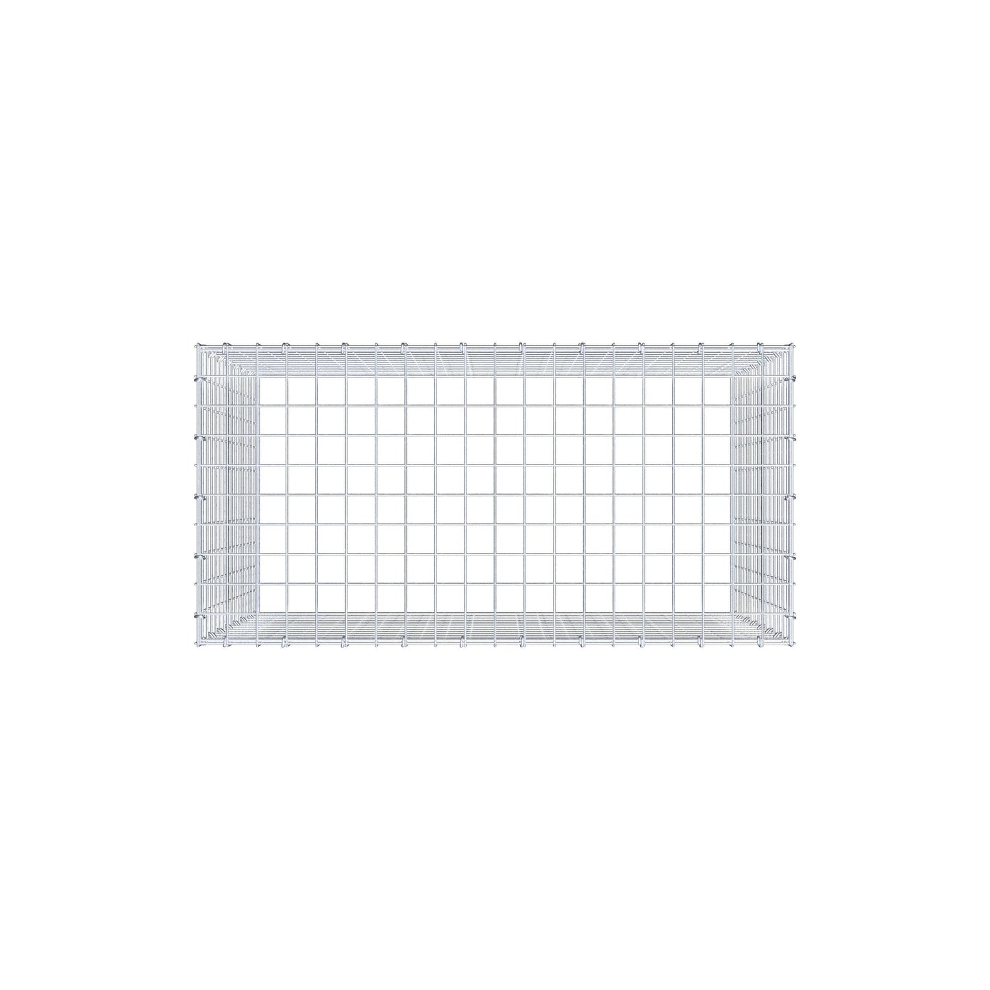 Gabbione aggiuntivo di tipo 3 100 cm x 80 cm x 50 cm (L x H x P), maglia 5 cm x 5 cm, anello a C