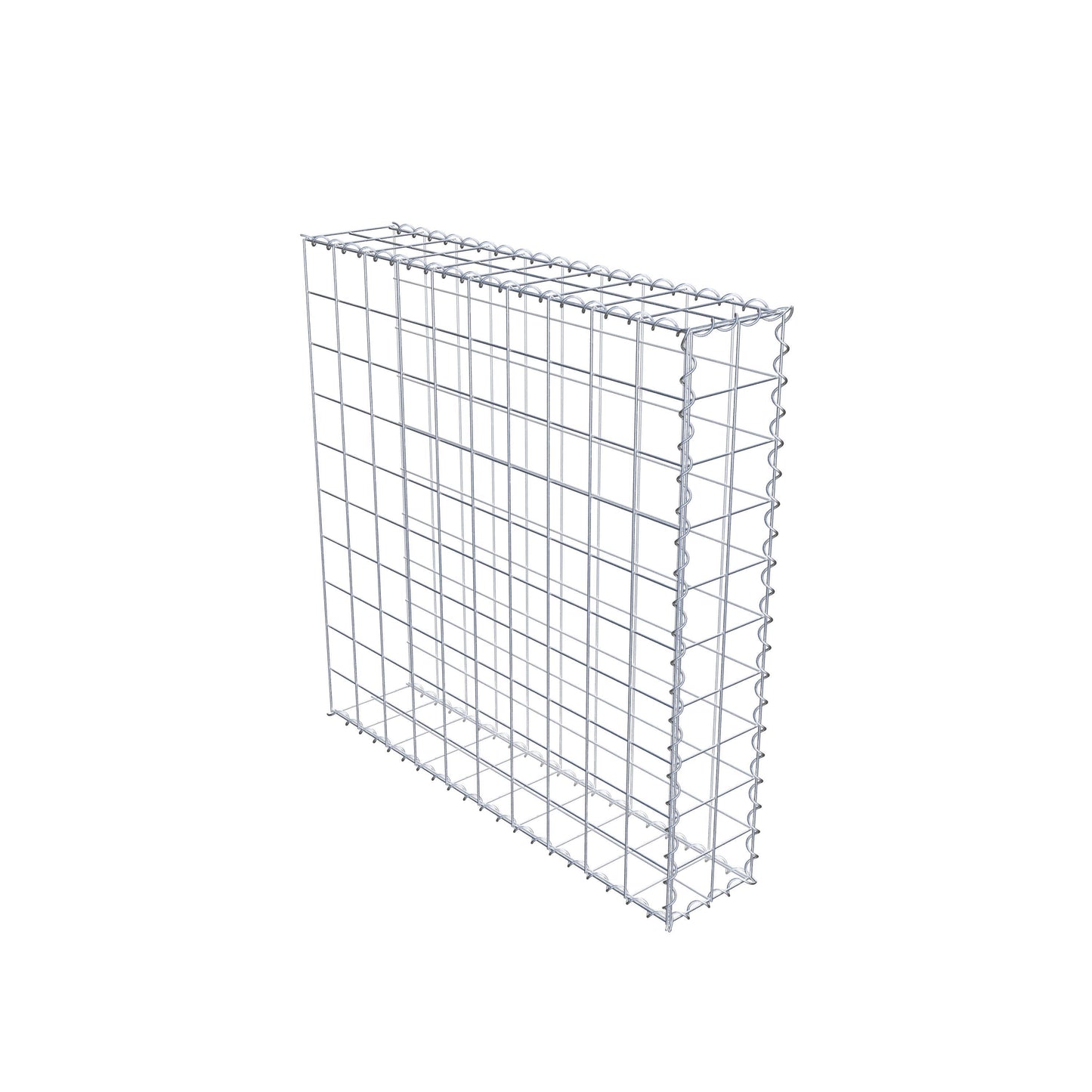 Opvokset gabion type 2 100 cm x 100 cm x 20 cm (L x H x D), maskestørrelse 10 cm x 10 cm, spiral