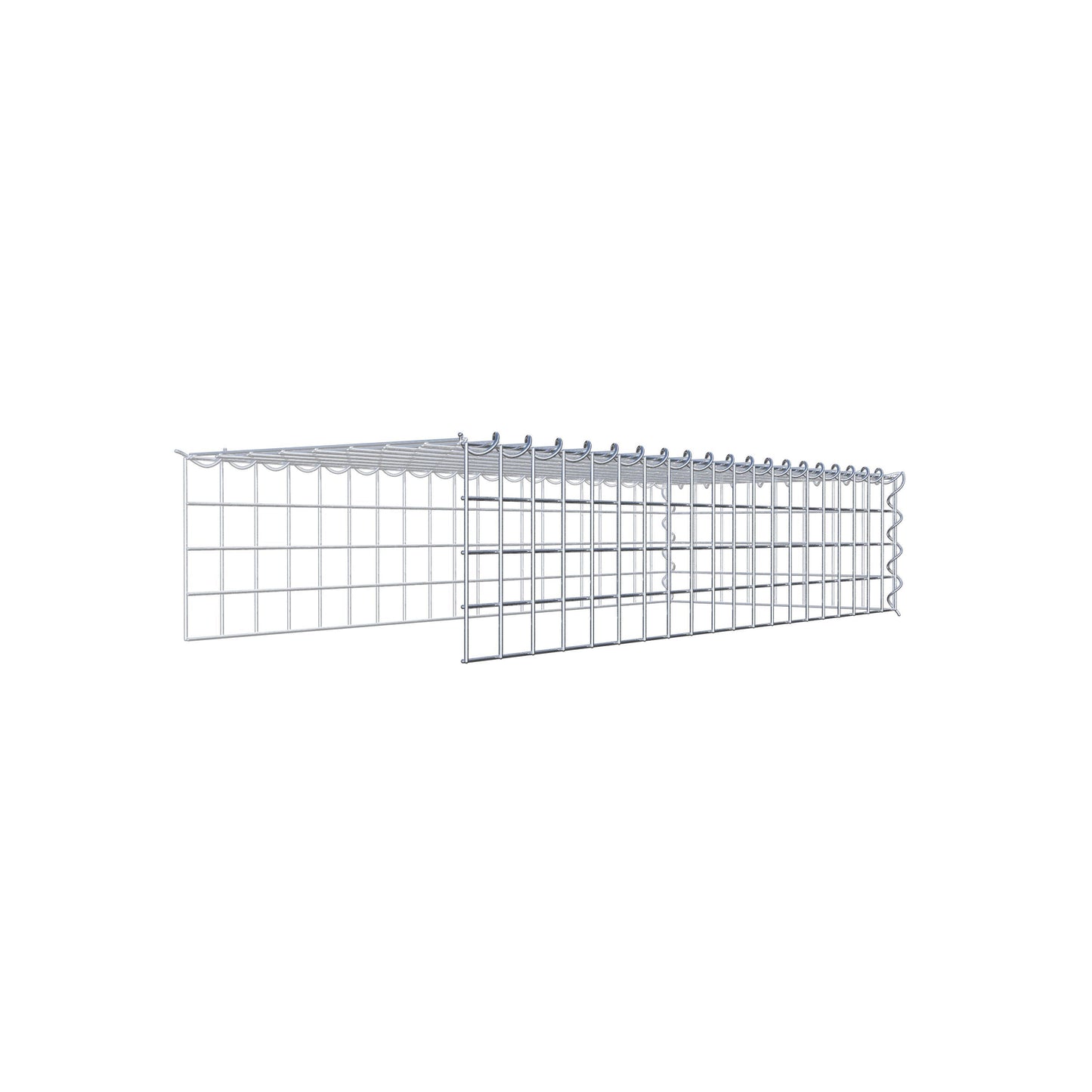 Extra gabion typ 4 100 cm x 20 cm x 40 cm (L x H x D), maskstorlek 5 cm x 5 cm, spiral