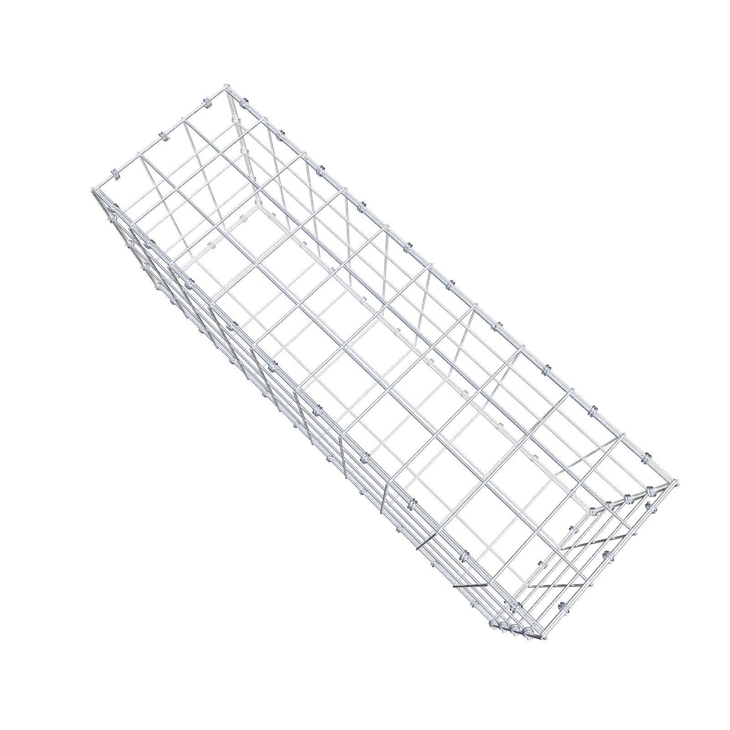 Gabion 100 cm x 40 cm x 30 cm (L x H x D), maskestørrelse 10 x 10 cm, spiralring