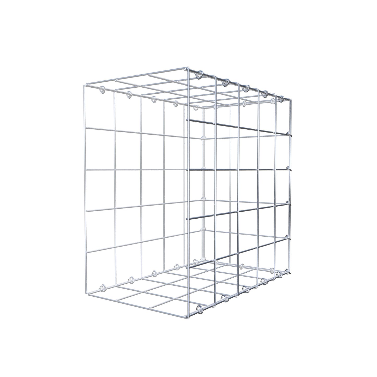 Gabbione aggiuntivo di tipo 2 50 cm x 50 cm x 30 cm (L x H x P), maglia 10 cm x 10 cm, anello a C