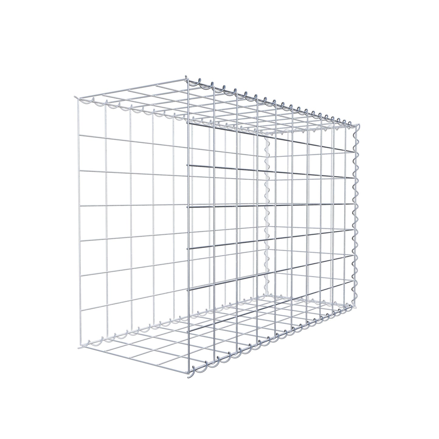 Gabião tipo 2 100 cm x 70 cm x 40 cm (C x A x P), malhagem 10 cm x 10 cm, espiral