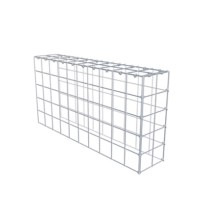 Gabbione aggiuntivo tipo 4 100 cm x 50 cm x 20 cm (L x H x P), maglia 10 cm x 10 cm, anello a C
