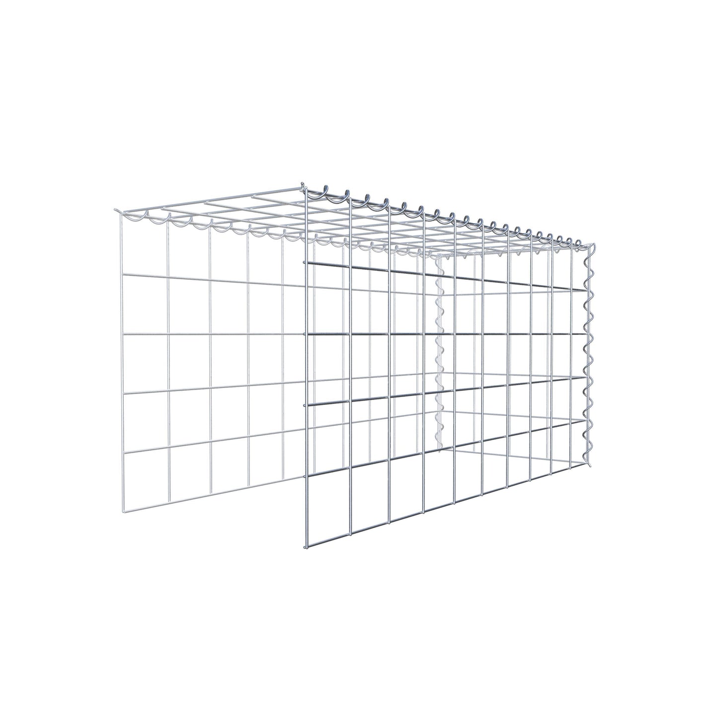 Gabião tipo 4 100 cm x 50 cm x 40 cm (C x A x P), malhagem 10 cm x 10 cm, espiral