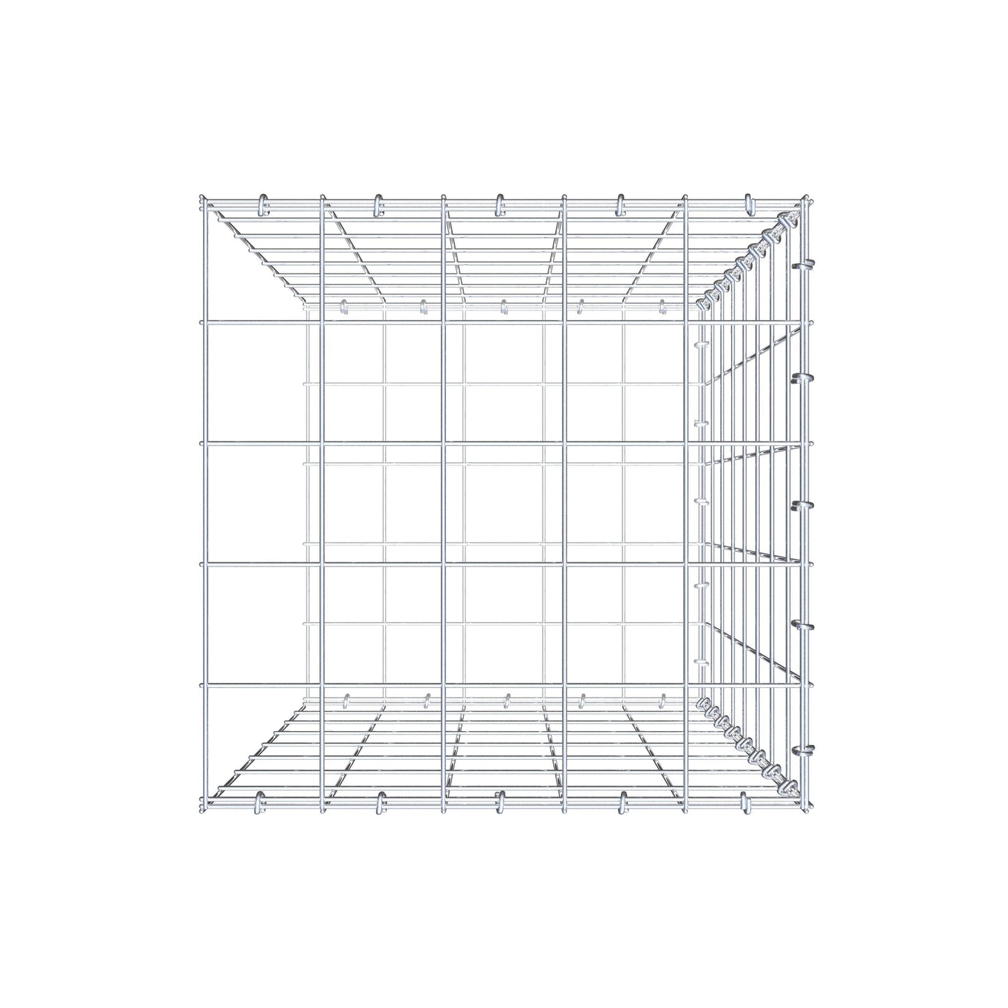 Gabião tipo 2 80 cm x 50 cm x 50 cm (C x A x P), malhagem 10 cm x 10 cm, anel C