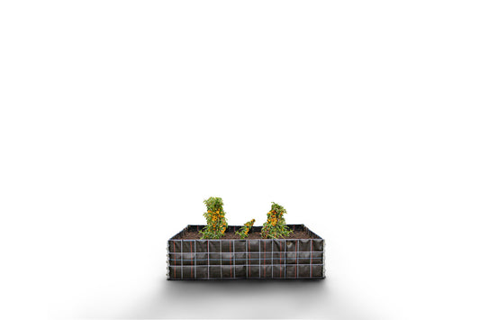 Rechthoekig verhoogd bed zonder stenen - Lengte: 120 cm - Hoogte: 30 cm - Diepte: 50 cm - Maaswijdte: 10 x 10 cm