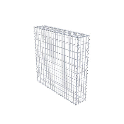 Gabione 100 cm x 100 cm x 20 cm (L x H x T), Maschenweite 5 cm x 10 cm, Spirale