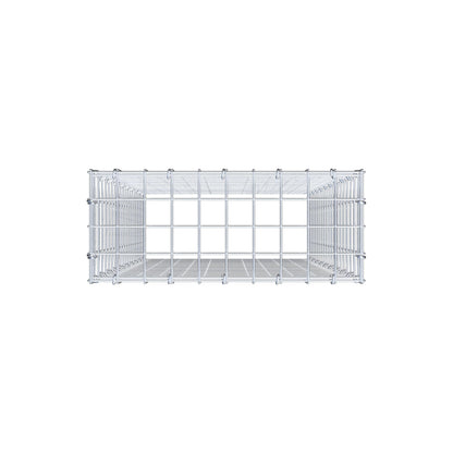 Typ 3 påbyggnadsgabion 100 cm x 50 cm x 20 cm (L x H x D), maskstorlek 5 cm x 5 cm, C-ring
