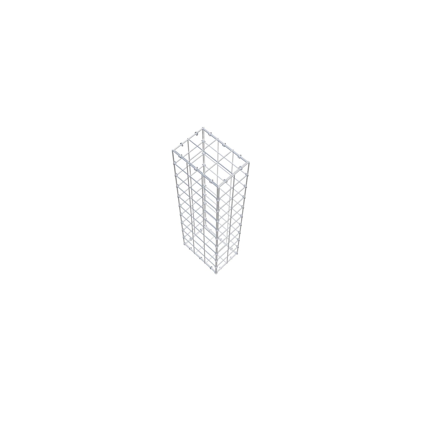 Gavión 100 cm x 30 cm x 20 cm (L x A x P), malla 10 cm x 10 cm, anillo en C