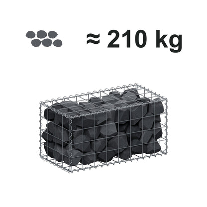 Gabion 80 cm x 40 cm x 40 cm (L x H x D), maskestørrelse 10 cm x 10 cm, spiral