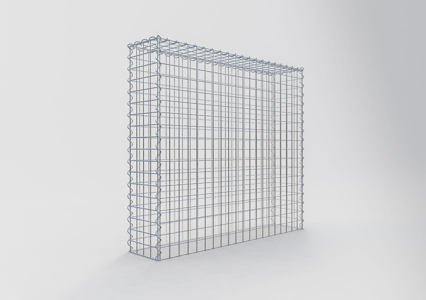 Gabion rapporté type 3 100 cm x 90 cm x 20 cm (L x H x P), mailles 5 cm x 5 cm, spirale