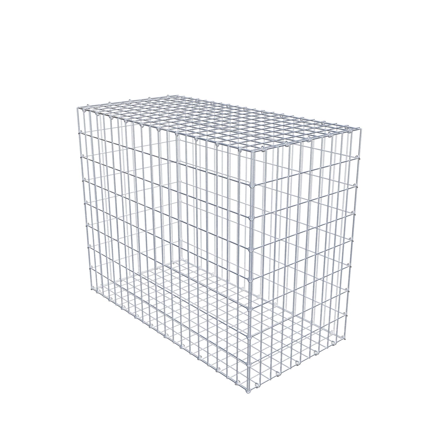 Gavión 100 cm x 80 cm x 50 cm (L x A x P), luz de malla 5 cm x 10 cm, anillo en C