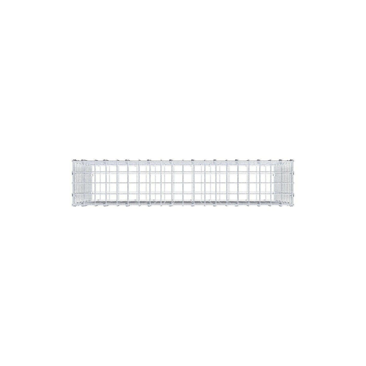 Gabion 100 cm x 60 cm x 20 cm (L x H x D), maskestørrelse 5 x 5 cm, spiralring
