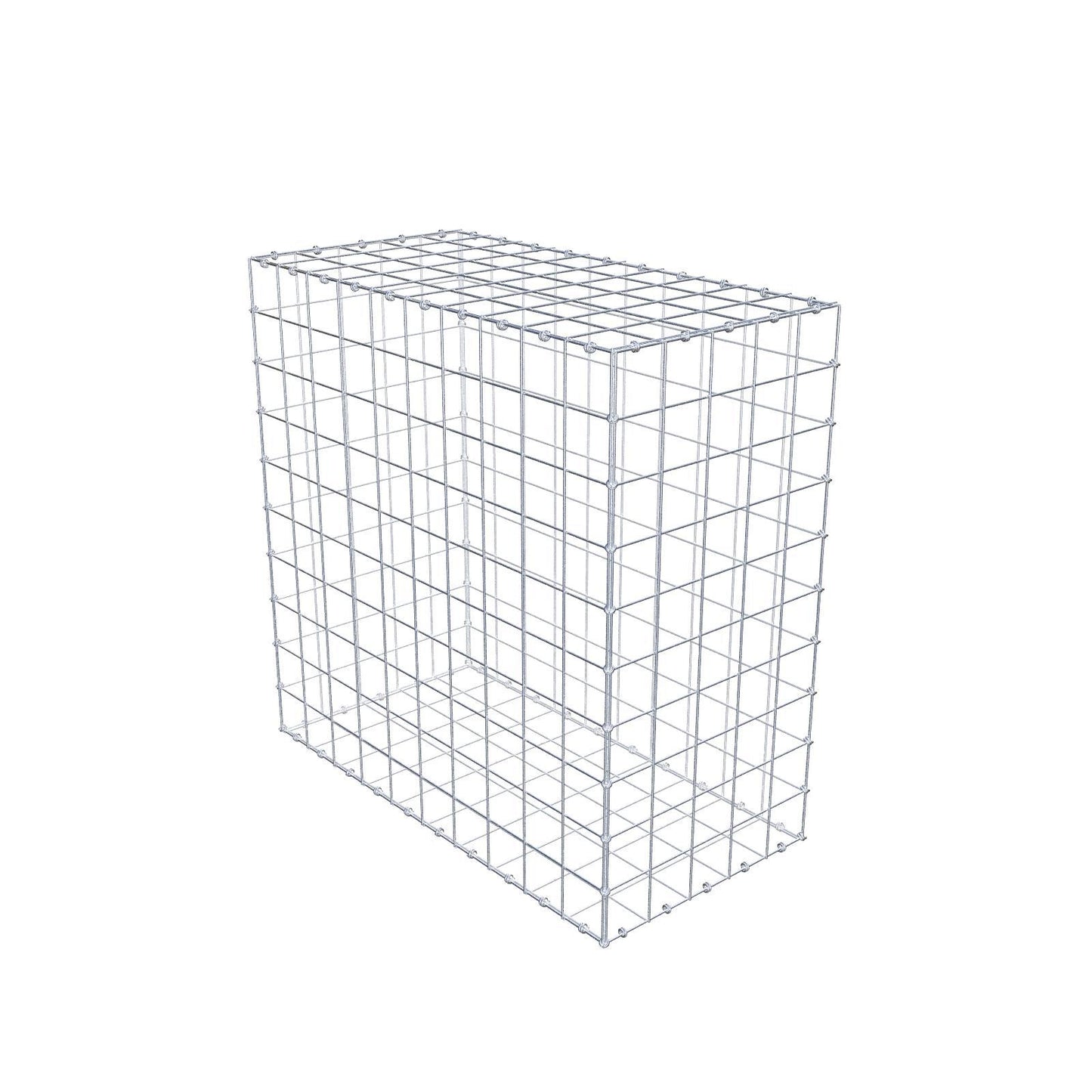 Gabbione 100 cm x 100 cm x 50 cm (L x H x P), maglia 10 x 10 cm, anello a spirale