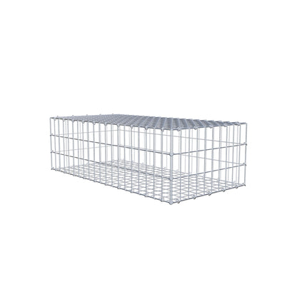 Gabbione 100 cm x 30 cm x 50 cm (L x H x P), maglia 5 cm x 10 cm, anello a C