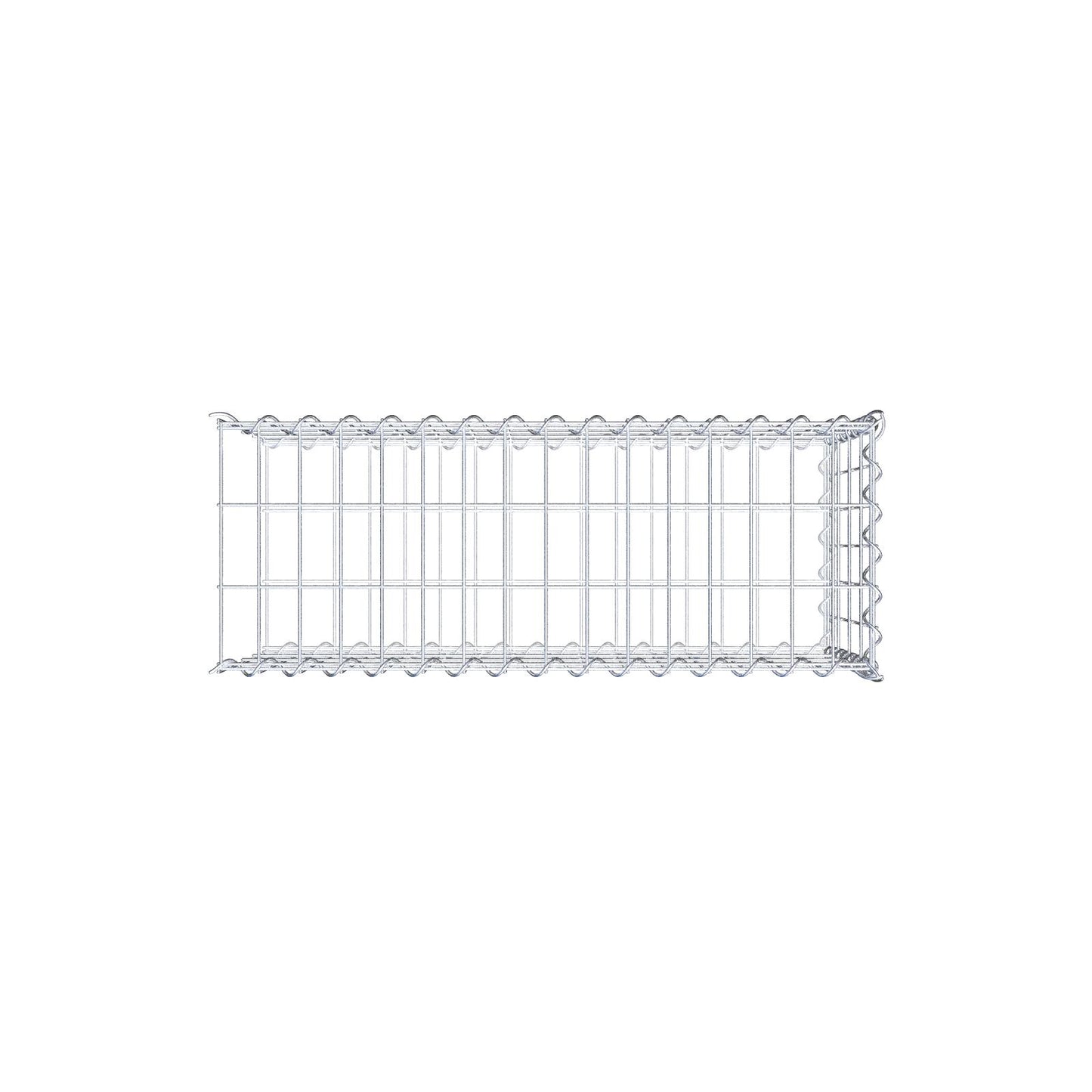 Gabião tipo 2 80 cm x 40 cm x 30 cm (C x A x P), malhagem 5 cm x 10 cm, espiral
