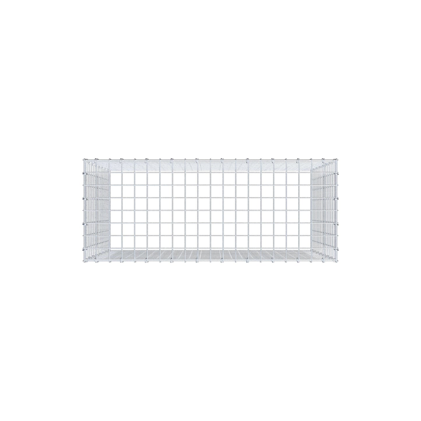 Monteret gabion type 3 100 cm x 80 cm x 40 cm (L x H x D), maskestørrelse 5 cm x 5 cm, C-ring