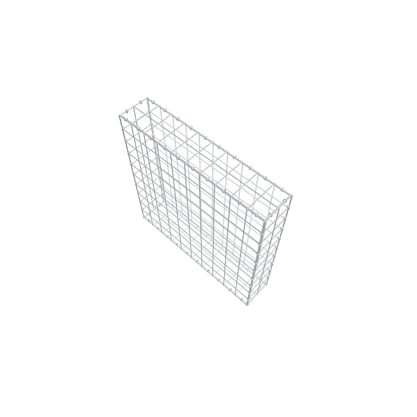 Gavión 100 cm x 100 cm x 20 cm (L x A x P), malla 10 cm x 10 cm, anillo en C