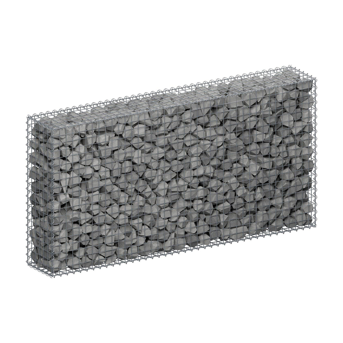 Gabbione 200 cm x 100 cm x 30 cm (L x H x P), maglia 5 cm x 5 cm, spirale