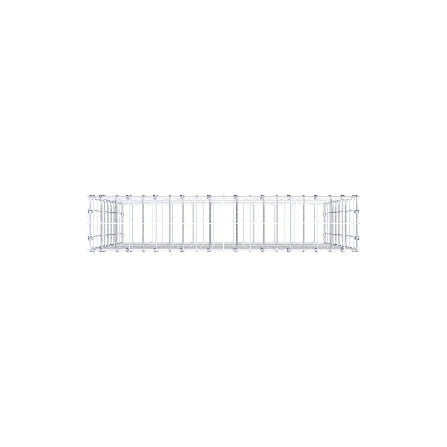 Gabione 100 cm x 100 cm x 20 cm (L x H x T), Maschenweite 5 x 10 cm, Spiralring