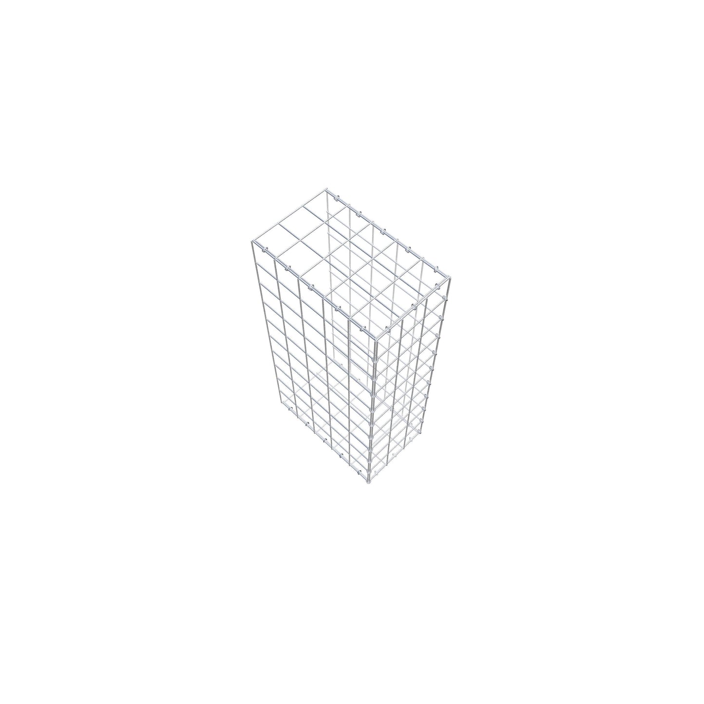 Typ 2 påbyggnadsgabion 100 cm x 50 cm x 30 cm (L x H x D), maskstorlek 10 cm x 10 cm, C-ring
