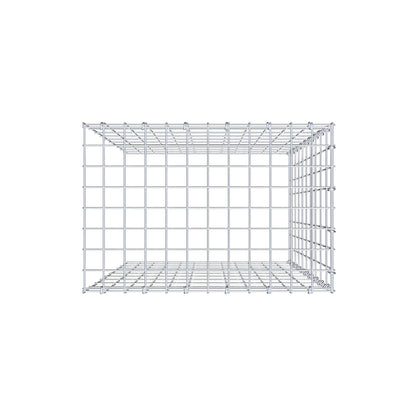 Typ 4 påbyggnadsgabion 100 cm x 60 cm x 40 cm (L x H x D), maskstorlek 5 cm x 10 cm, C-ring