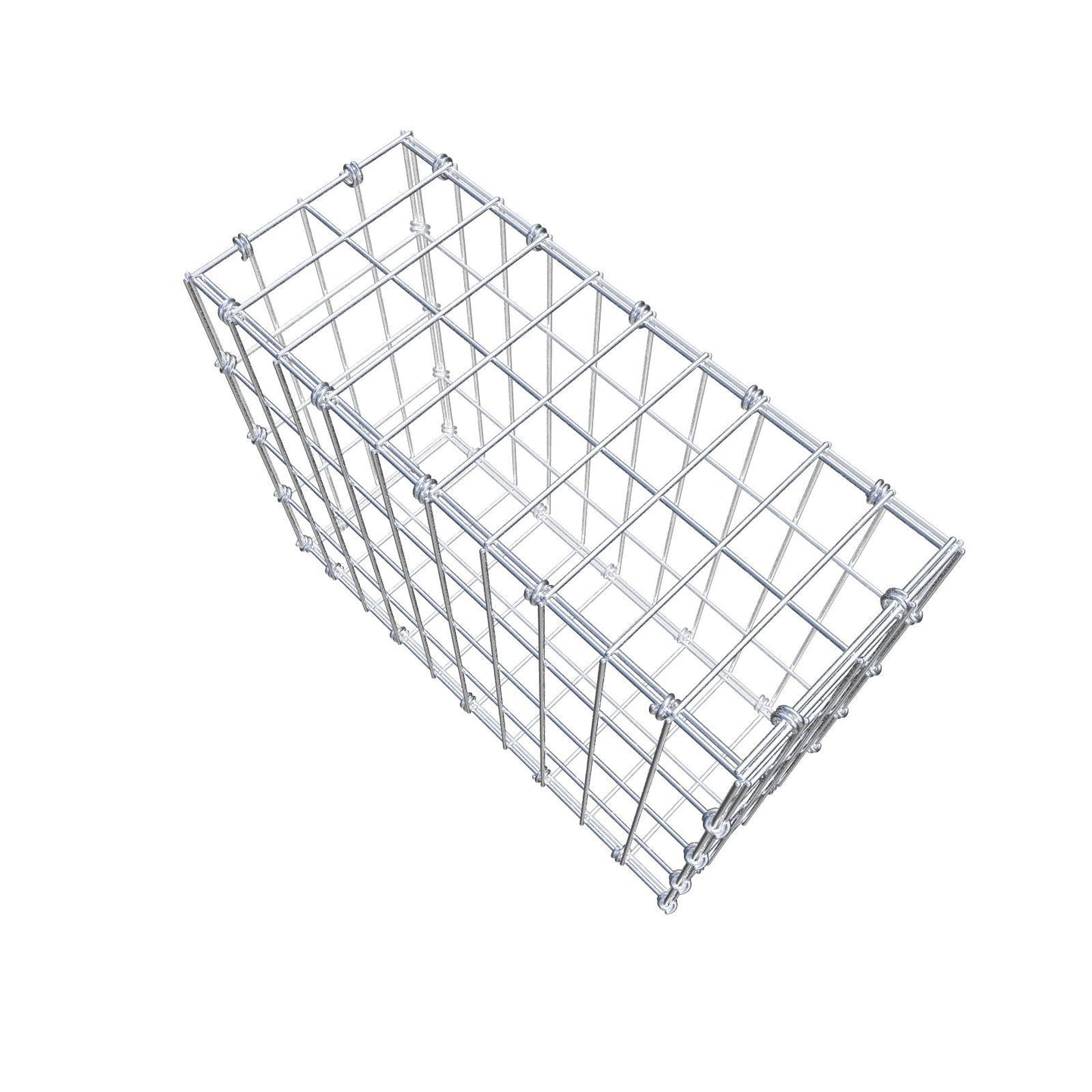 Gabion 50 cm x 40 cm x 20 cm (L x H x P), mailles 5 x 10 cm, anneau en spirale
