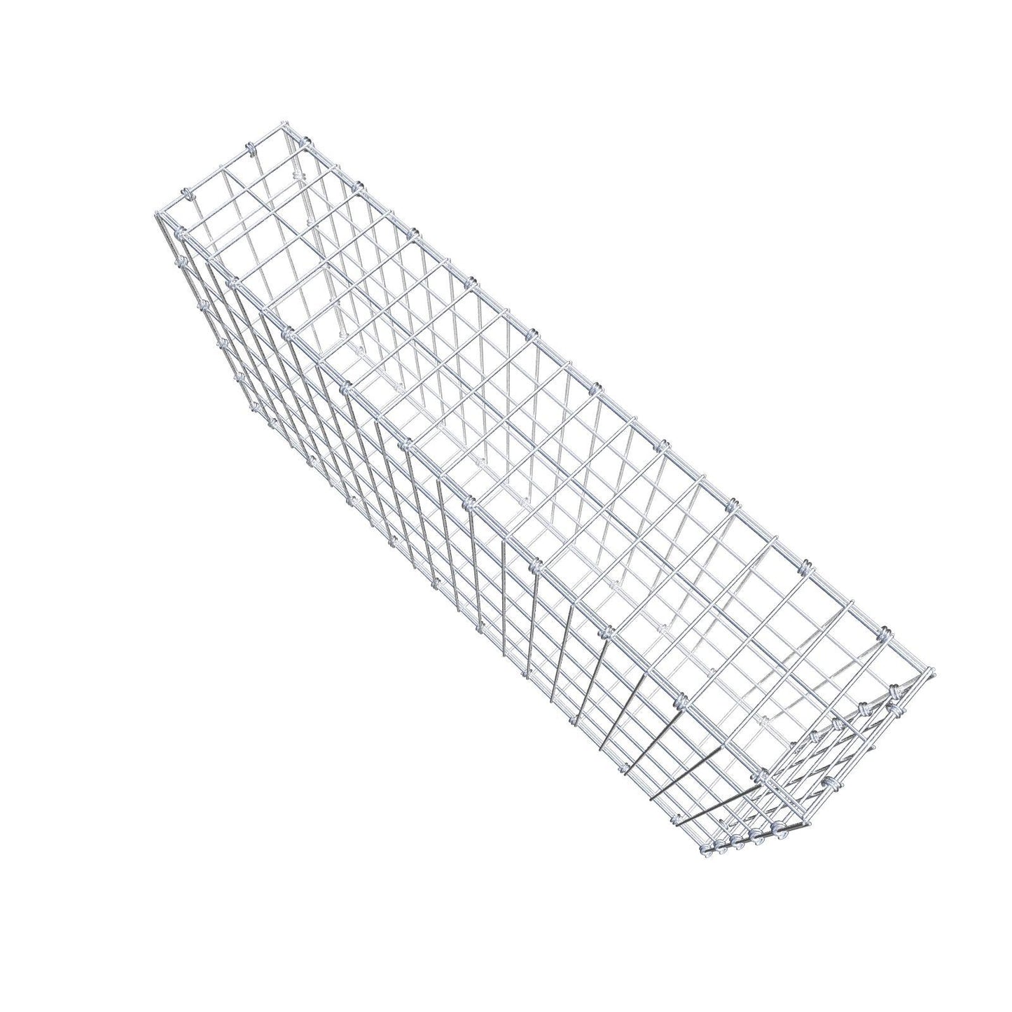 Gabião 100 cm x 50 cm x 20 cm (C x A x P), malhagem 5 x 10 cm, anel espiral