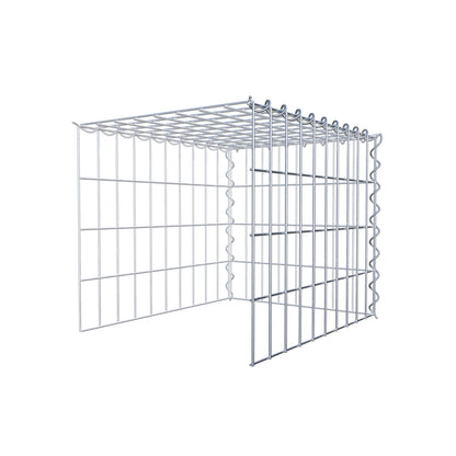Gabbione aggiuntivo tipo 4 50 cm x 40 cm x 40 cm (L x H x P), dimensione maglia 5 cm x 10 cm, a spirale