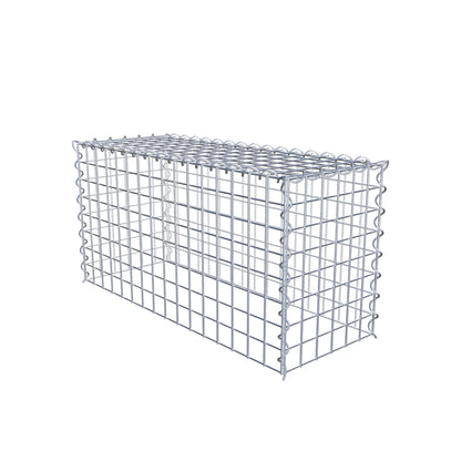 Gabbione aggiuntivo tipo 3 80 cm x 40 cm x 30 cm (L x H x P), dimensione maglia 5 cm x 5 cm, a spirale