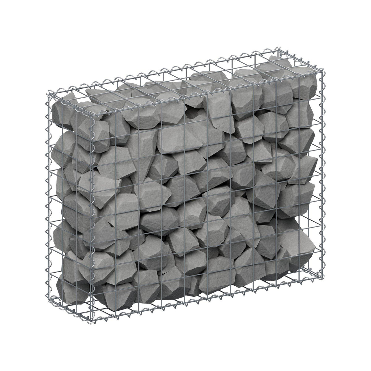 Gabion 100 cm x 80 cm x 30 cm (L x H x P), mailles 10 cm x 10 cm, spirale