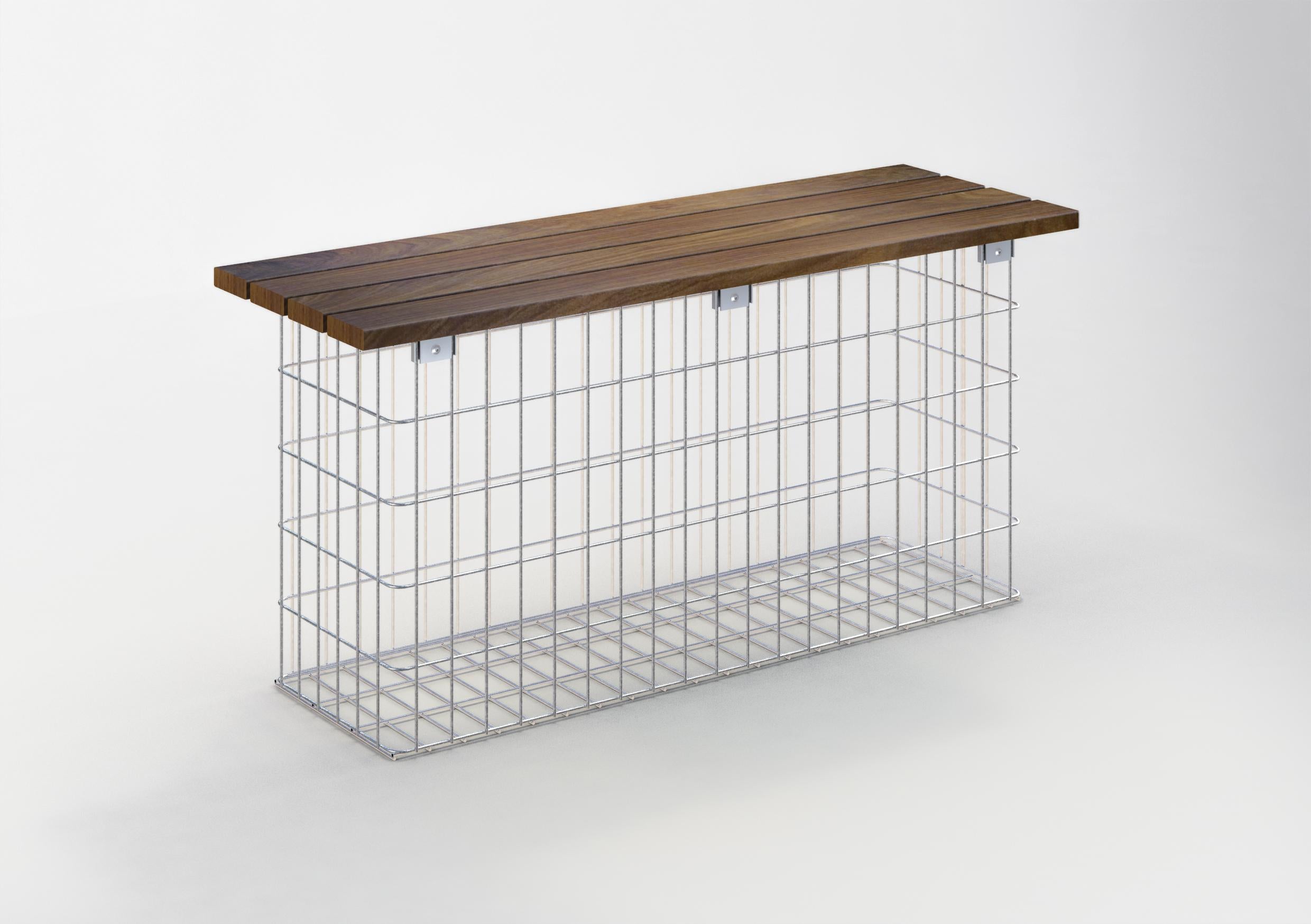 Panchina da giardino 102 x 50 x 32 cm CUMARU MW 5 x 10 cm, zincato a caldo